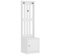 Fengshui SANDNES Porte-manteau en pin massif Blanc 45 x 40 x 159,5 cm