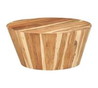 Fengshui Table basse Ø 65 x 31 cm en bois massif d'acacia | Fabriqué à la main, solide et durable, pour magazines et livres, grain unique