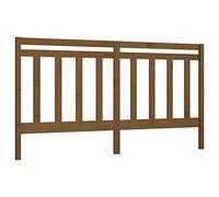 Fengshui Tête de lit en pin massif marron miel 206 x 4 x 100 cm | Pour lits sans tête de lit, aspect rustique, grain droit, design tendance