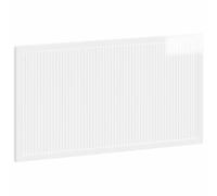 Fengshui Tête de lit murale Ede en bois blanc brillant | Résistant à l'humidité, compartiments de rangement, peu encombrant, design moderne