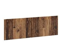 Fengshui Tête de lit murale en bois Alkmaar | Peu encombrant, motif linéaire, avec espace de rangement, résistant à l'humidité, nettoyage avec chiffon humide