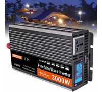 FENGSSLL Convertisseur Pur Sinus 3000W 4000W 5000W 6000W Onduleur, Transformateur, 12V 24V 48V 60V vers 220V 230V, 2 Prises AC et Affichage à LED,3000W-48V