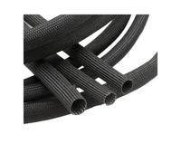 FENGXCUI 1/2/3/5/10M Noir 600 ℃ Haute température tressé Tube en Fibres Souples Gaine de câble d'isolation Tube en Fiber de Verre 1-40mm de diamètre(1 Meter,1.5mm)