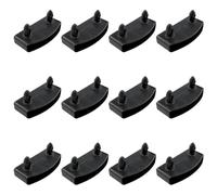 fengxiaomin - Lot de 12 embouts de lattes de lit en plastique noir pour lit simple, double, king et queen size (55 mm x 9 mm, noir)