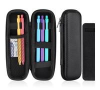 fengxuanwl Grande trousse noire en EVA - 20 x 6 cm - Avec trousse en feutre uni - Pour l'école, les études, le bureau, les cosmétiques de voyage et l'utilisation quotidienne