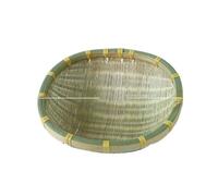 Fengyan Boîtes, 1 Plateau Tamis en Bambou tissé à la Main, Bol Rond incassable Naturel, Panier de Rangement for Articles Divers(22CM x 9cm)