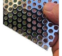 FengYoo Tôle d'acier inoxydable perforée de calibre 19 - Ouverture 5 mm, épaisseur 1,1 mm, 300 mm x 150 mm