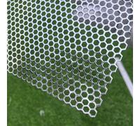 FengYoo Tôle perforée 400mmX200mm, ouverture hexagonale de 6 mm (environ 1/4"),1,1 mm d'épaisseur maille métallique déployée de calibre 19, panneau décoratif en acier inoxydable 304 perforé