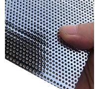 FengYoo Tôle perforée | Tôle perforée en acier inoxydable 304 -Trou de 1.5 mm, épaisseur 1.1 mm- 500 mm x 250 mm - Tôles perforées en métal | Grille inox | Grillage gouttiere|Plaque en acier perforé