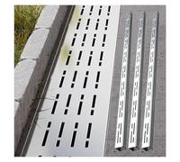 FENGZEQUAN Canal de Drainage linéaire en Acier Inoxydable，pour Patio, allée et Cour Système de Drainage de tranchée Peu Profond pour Une Gestion Efficace de l'eau(H3*W3.5CM/H1.18*W1.38IN)