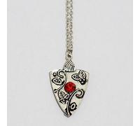 fengzhou Silver & Almandine Garnet Talisman Necklace Worn on The Vampire Diaries by Bonnie on Episodes 413, 414, and 415 by