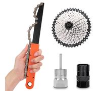 Fengzio Kit Démonte-Cassette Vélo, Fouet à Chaîne et Douille de Cassette | Compatible avec Shimano, SRAM, SunRace, SunTour et Chris King, convient aux chaînes et cassettes de 6 à 10 vitesses