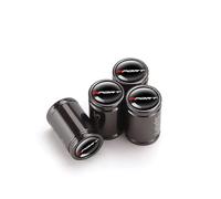 FENIQG Lot de 4 Bouchons de Valve de Pneu pour Mazda6 III Tourer GJ/GL 2012-Present, Couvercle de Tige d'air Étanche avec Joint en Caoutchouc, Alliage de Zinc Sport,Titanium Black