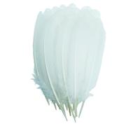 Fenisonavy PlumLoisirs Créatifs 24 Piéces 25-30cm Plumes Colorées Naturelles pour Bricolage Décoration Mariage Carnaval et Fétes ES de Dinde pour (Blanc)