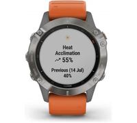 Fenix 6 - Titane saphir avec bande orange