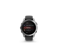 Garmin Montre GPS Multisports fēnix E AMOLED Acier Silver Bracelet Noir