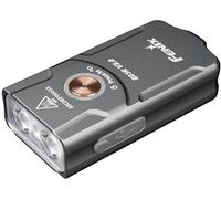fenix E03R v2.0 Porte-clés rechargeable Gris clair 500 lumens | Transport quotidien, marche, 500 L, 90 m, 30 heures maximum, mode lumière rouge, USB-C, IP66