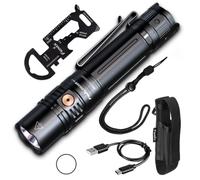 Fenix PD36R V2.0 Lampe torche 1700 lumens, 396 m, Autonomie 482h | Charge rapide USB-C,IP68 étanche lampe de poche LED,clip bidirectionnel,double interrupteur,mode Strobe,camping,randonnée
