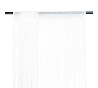 FENLAX Lot de 2 rideaux à fils polyvalents - 100 x 250 cm - Blanc - Pour porte de terrasse, porte de terrasse, séparateur de pièce, séparateur de pièce, décoration de vitrine