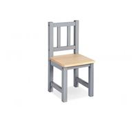 FENNA Chaise pour enfants en pin laqué gris/naturel