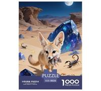 Fennec Fox 1000 Pieces Puzzle en Papier Matériaux Recyclés De l'art De La Décoration Moderne Adultes Enfants 38x26cm/1000pcs