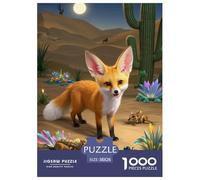 Fennec Fox 1000 Pièces Puzzle pour Adulte Jeu D'Intelligence Jeu Cadeau Unique Adultes Et Enfants Dès 14 Ans 38x26cm/1000pcs