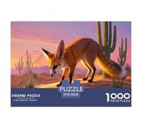 Fennec Fox 1000 Pièces Puzzles pour Adultes Un Puzzle Difficile Jeu De Puzzle pour Toute La Famille Divertissement Puzzles Classiques pour Adultes Et Enfants À Partir De Décoration De La Maison 38x26