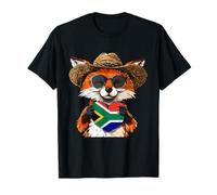 Fennec Fox Lunettes de soleil Motif drapeau Afrique du Sud T-Shirt