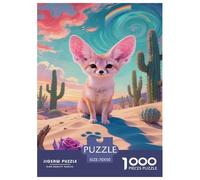 Fennec Fox Puzzle 1000 Pieces Cadeau Unique Jeu Éducatif Défi Jouet À De Qualité Supérieure Peinture Art pour Adultes Enfants 70x50cm/1000pcs