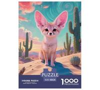 Fennec Fox Puzzles De 1000 Pieces pour Adultes Animaux Classiques pour Jeux Et Activités Familiales Stimulantes, Jeu Familial 38x26cm/1000pcs