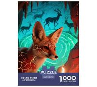 Fennec Fox Puzzles De 1000 Pieces pour Toute La Famille Animaux Classiques pour Jeux Et Activités Familiales Stimulantes, Art Adultes Enfants 70x50cm/1000pcs