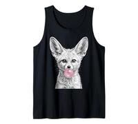 Fennec Renard soufflant Bubble Gum Animal Mignon Art Débardeur