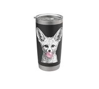 Fennec Renard soufflant Bubble Gum Animal Mignon Art Gobelet isotherme en acier inoxydable double paroi