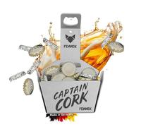 FENNEK Captain Cork Décapsuleur avec panier - Parfait pour toute cuisine en plein air, bar, atelier et cave de fête - En acier inoxydable - Fabriqué en Allemagne