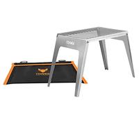 FENNEK Échantillon pliable - Très compact - Pour griller sur les hobos, les réchauds de camping, les foyers, etc. - En acier inoxydable résistant à la chaleur - Fabriqué en Allemagne