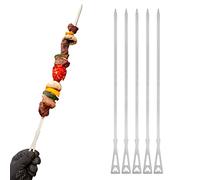 FENNEK Pique à brochette | accessoire de barbecue | acier inoxydable | avec pochette de rangement | Made in Germany | lot de 6 | court