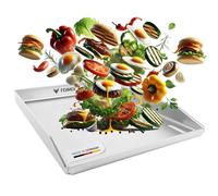FENNEK Plancha Teppanyaki Plaque de cuisson 40 x 30 cm avec bord avant et grand trou de drainage en acier inoxydable de 4,0 mm Pour hamburgers, légumes, poissons, etc. Passe au lave-vaisselle | Bords
