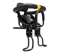 Fennnds Siège enfant pour VTT, siège de vélo pour enfant avant, pédale réglable en hauteur sur 3 niveaux, position d'assise réglable, appuie-tête ergonomique, siège de vélo avant pour tous les VTT