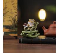 FENNYYAR Fortune Golden Toad Tea Pet - 7 cm - Changement de couleur - Accessoires de décoration de table à thé