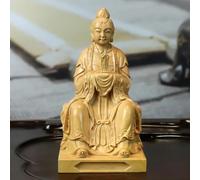 FENNYYAR Statue sculptée en buis de la déesse du mont Tai - Bixia Yuanjun, 15 cm, mère sacrée du mont Tai, pour décoration de culte