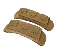 FENOHREFE 1 paire de coussinets tactiques pour gilet, bandoulière, coussin confortable en maille de protection, coussinets de protection pour randonnée, accessoires de sac à dos, marron