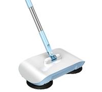 FENOHREFE Balai ménager manuel 2 en 1 balai et balai à main type poussoir nettoyeur de poussière outils de nettoyage de la maison balayeuse automatique nettoyeur de sol manuel