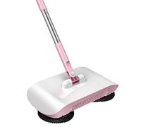 FENOHREFE Balai ménager manuel 2 en 1 balai et balai à main type poussoir nettoyeur de poussière outils de nettoyage de la maison balayeuse automatique nettoyeur de sol manuel