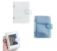 FENQURO 2 Pack Mini Album Photo Holographique, Petit Livre Photo Compatible avec Fujifilm Instax Mini Style Film et Polaroid 2x3 Film,Kpop Photocard, Credit Card (36 poches)
