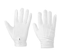 FENQURO 2 Paires gants blancs, gant blanc, Gants Surpiqués Blancs en Coton pour Formel Smoking Inspection de Bijoux (10 Pouces),env. 26 cm/ 10 pouces de longueur, 9,5 cm/ 4 pouce,Blanc