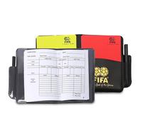 FENQURO 2 Pcs Cartes d'Arbitre de Football, Cartons Jaune et Rouge Carton Arbitre Set Carton Arbitre Kit avec Carte d‘Arbitrage Crayon pour le Jeu de Football Basketball Sport Scolaire