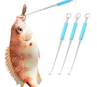 FENQURO 3 Pcs dégorgeoir peche, Dégorgeoir de Peche, Remover Poisson Crochet en Acier Inoxydable, Pêche Détacheur avec Tube de Stockage, Dégorgeoir MagnétiqueTruite, Materiel de Pêche Outils(17cm)