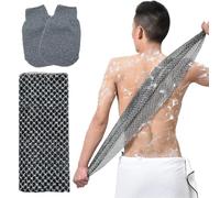 FENQURO 3 Pcs Gommage du Japonais Set, gant exfoliant corps, gant de crin, Gant savon en Fibres Végétales, Sangle Dos à Savon Naturel Exfoliant à savon Douche pour La Baignade et Le Lavage