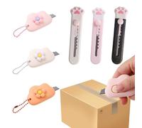 FENQURO 6 PCS Cutter standard, mini cutter, cutter, Box Cutter, Ouvre-lettre, Couteau de papeterie, Mini coupe-papier portable, couteaux utilitaires, couteaux à tapis
