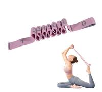 FENQURO elastique musculation, elastique sport, Ceinture de yoga élastique avec 9 boucles pour pilates, fascias, musculation, étirement du corps, ballet, danse, fitness（rose）